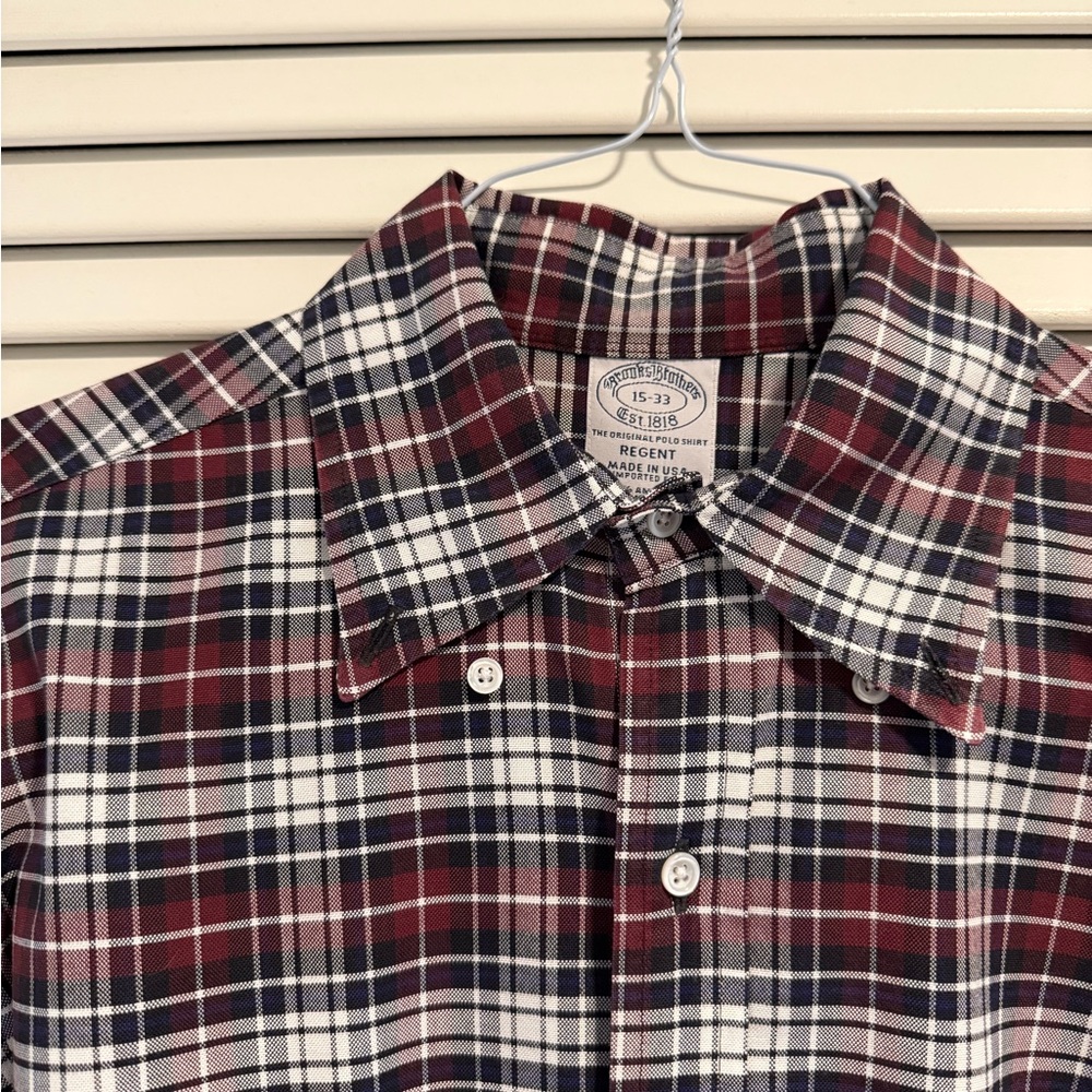 Brooks Brothers Red and Black Button Down Shirt